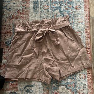 Tan PaperBag Shorts